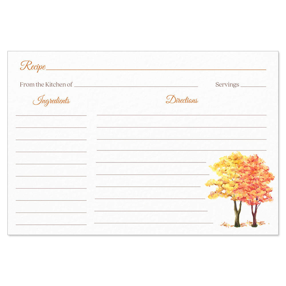 Recipe Cards: Free Printable Recipe Cards for Fall & Thanksgiving