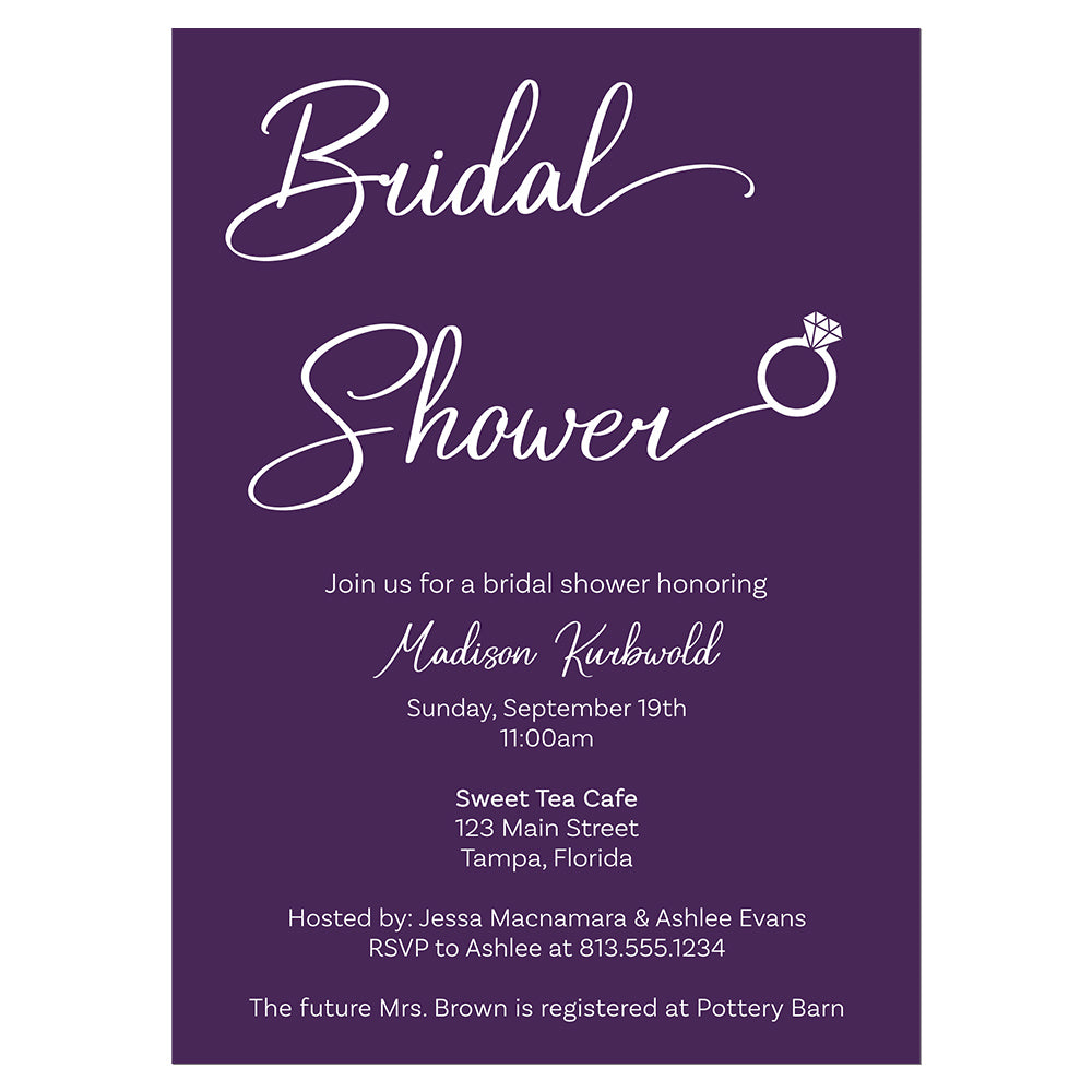 Engagement Ring Bridal Shower Invitation