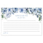 Blue Floral Advice for the Bride Card