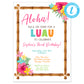DIGITAL: Luau Birthday Party Invitation