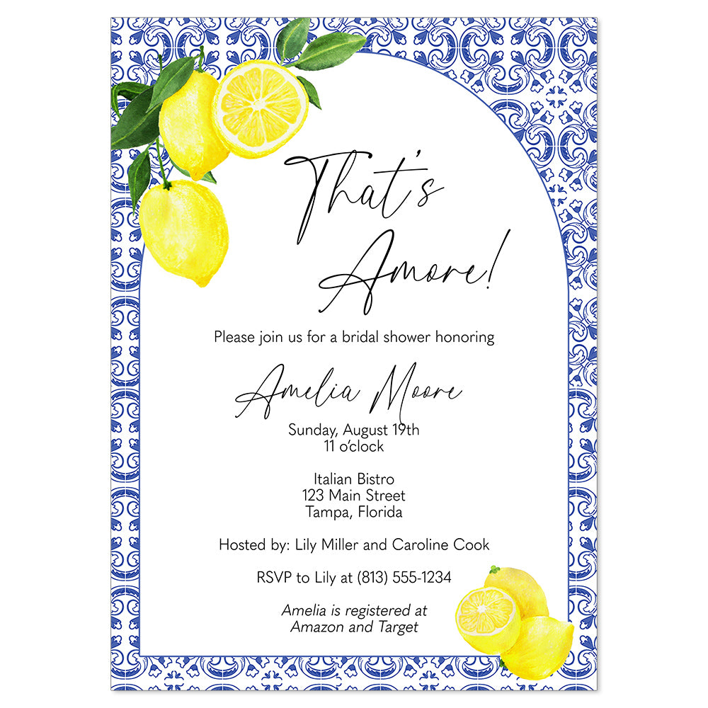 That's Amore Bridal Shower Invitation