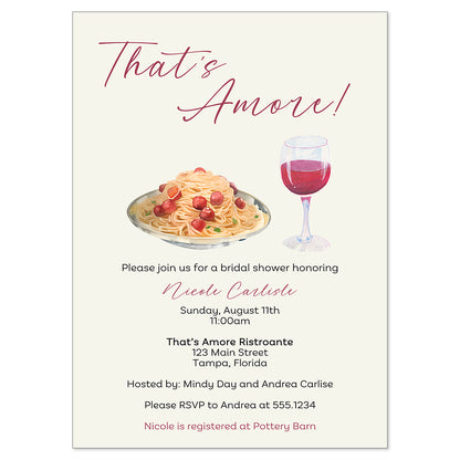 That's Amore  Bridal Shower Invitation