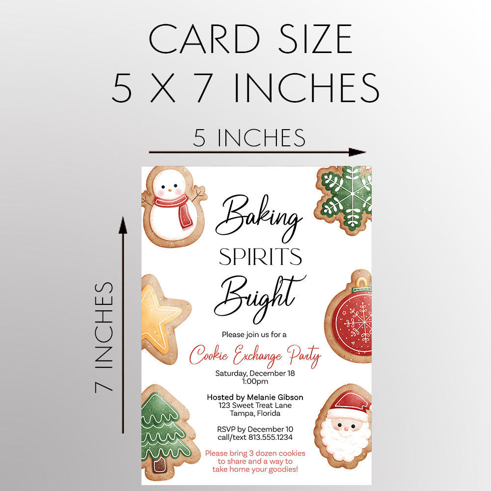 Baking Spirits Bright Invitation