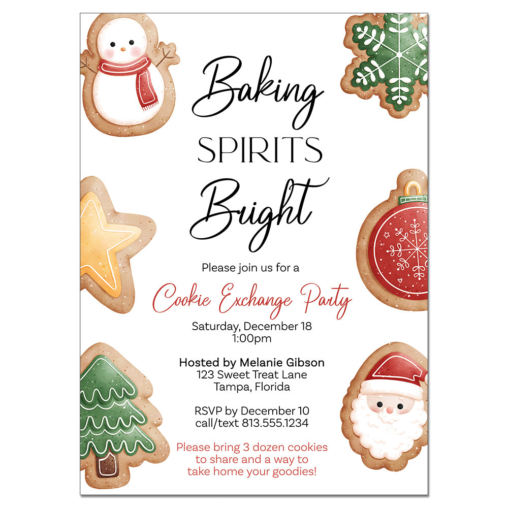 Baking Spirits Bright Invitation