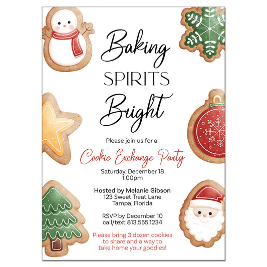 Baking Spirits Bright Invitation