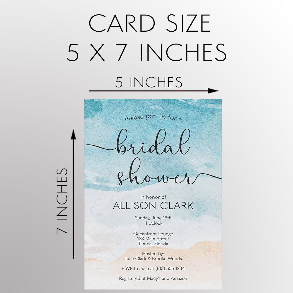 Beach Bridal Shower Invitation