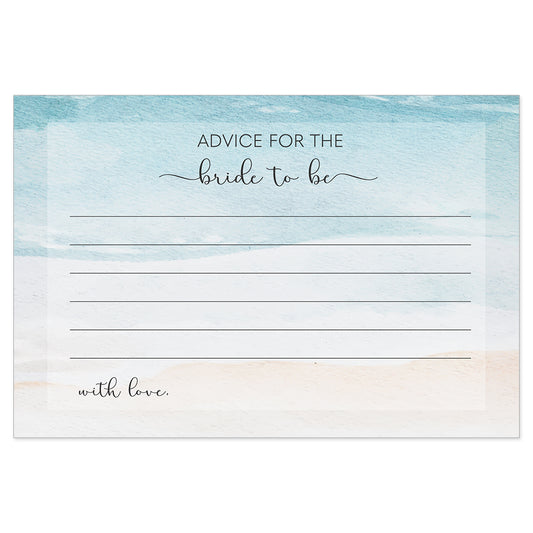 Beach Advice for the Bride Card