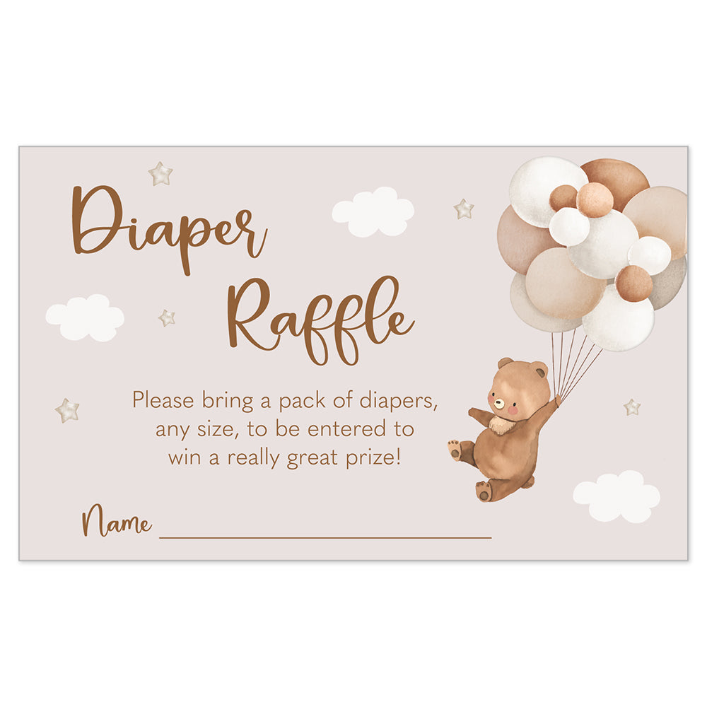 Bearly Wait Diaper Raffle Ticket