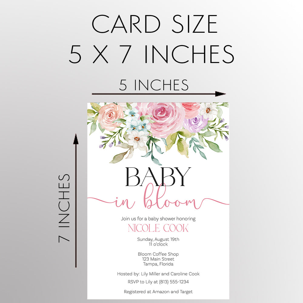 Baby in Bloom Invitation