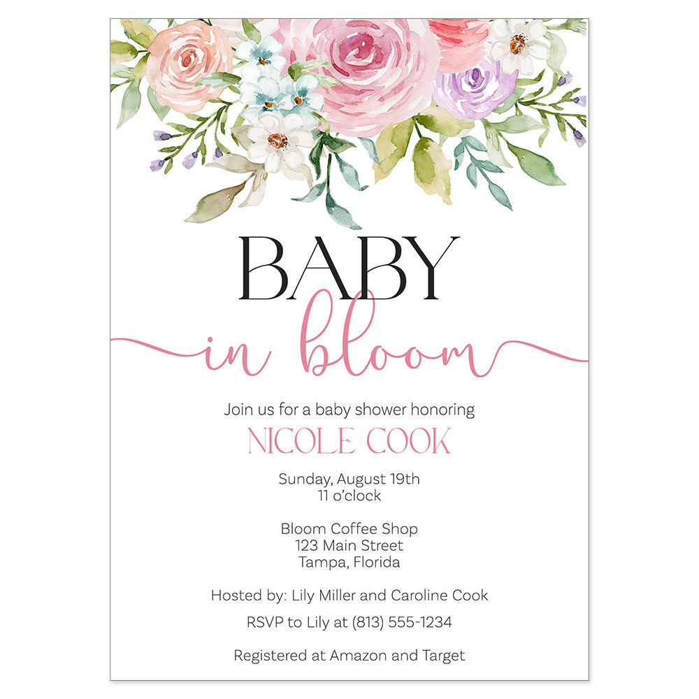 Baby in Bloom Invitation