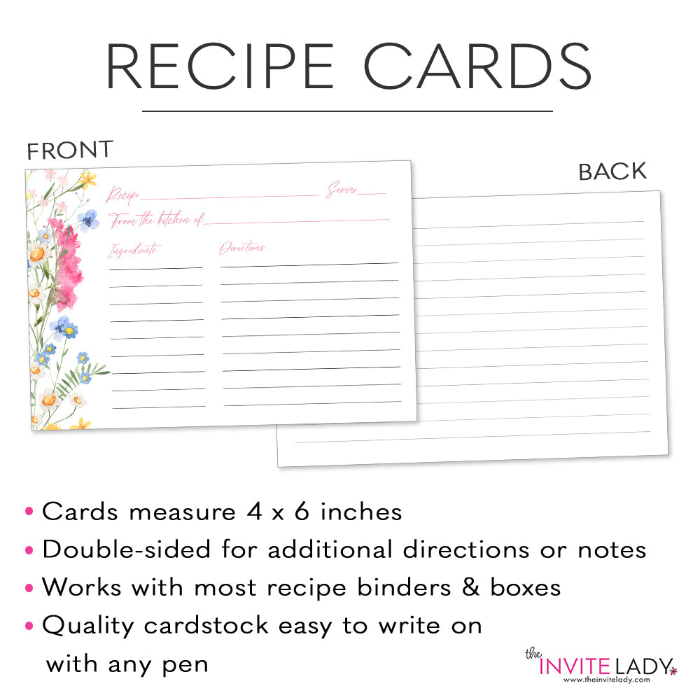 Love is in Bloom Recipe Card