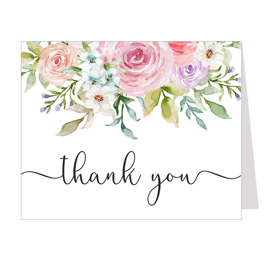 Baby in Bloom Thank You Card