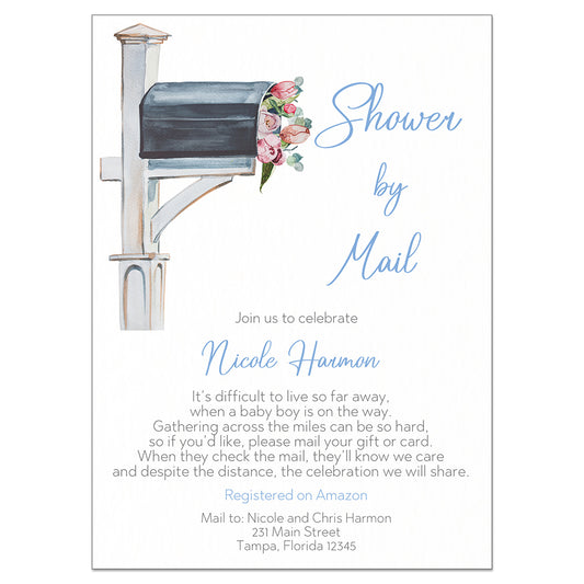 Shower by Mail Flower Box Baby Shower Invitation