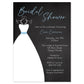Chalkboard Gown Bridal Shower Invitation