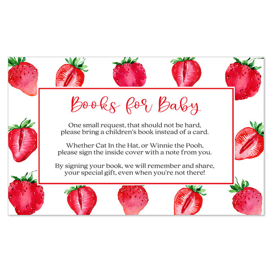 Strawberry Bring a Book Card