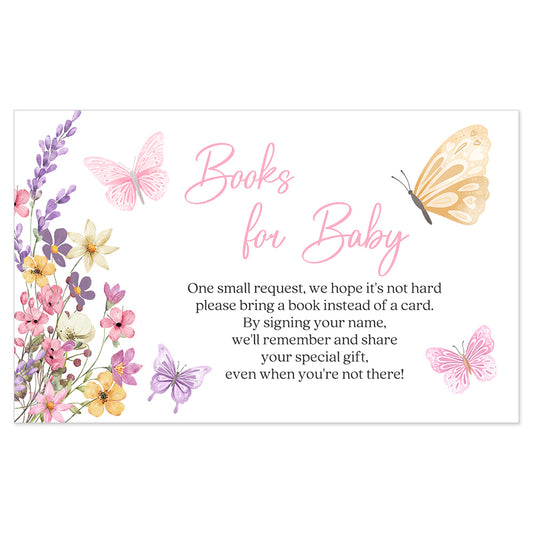 Butterfly Bring a Book Card