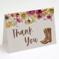 Cowboy Boots Thank You Card