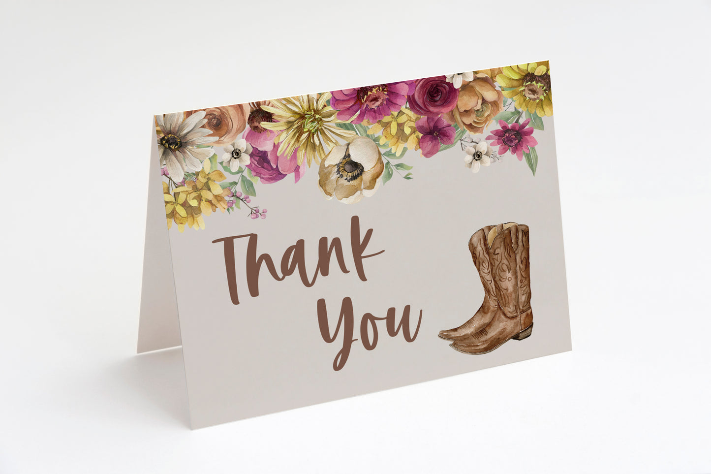 Cowboy Boots Thank You Card