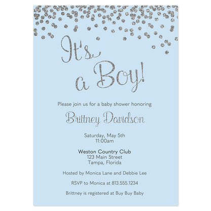 Confetti Baby Shower Invitation