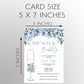 Brunch & Bubbly Blue Bridal Shower Invitation