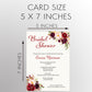 Burgundy Blooms Bridal Shower Invitation