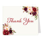 Burgundy Blooms Thank You Card