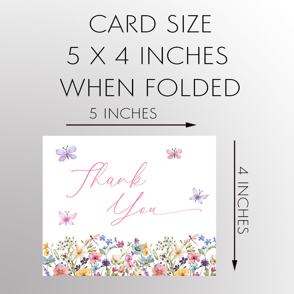 Butterfly Kisses Thank You Card