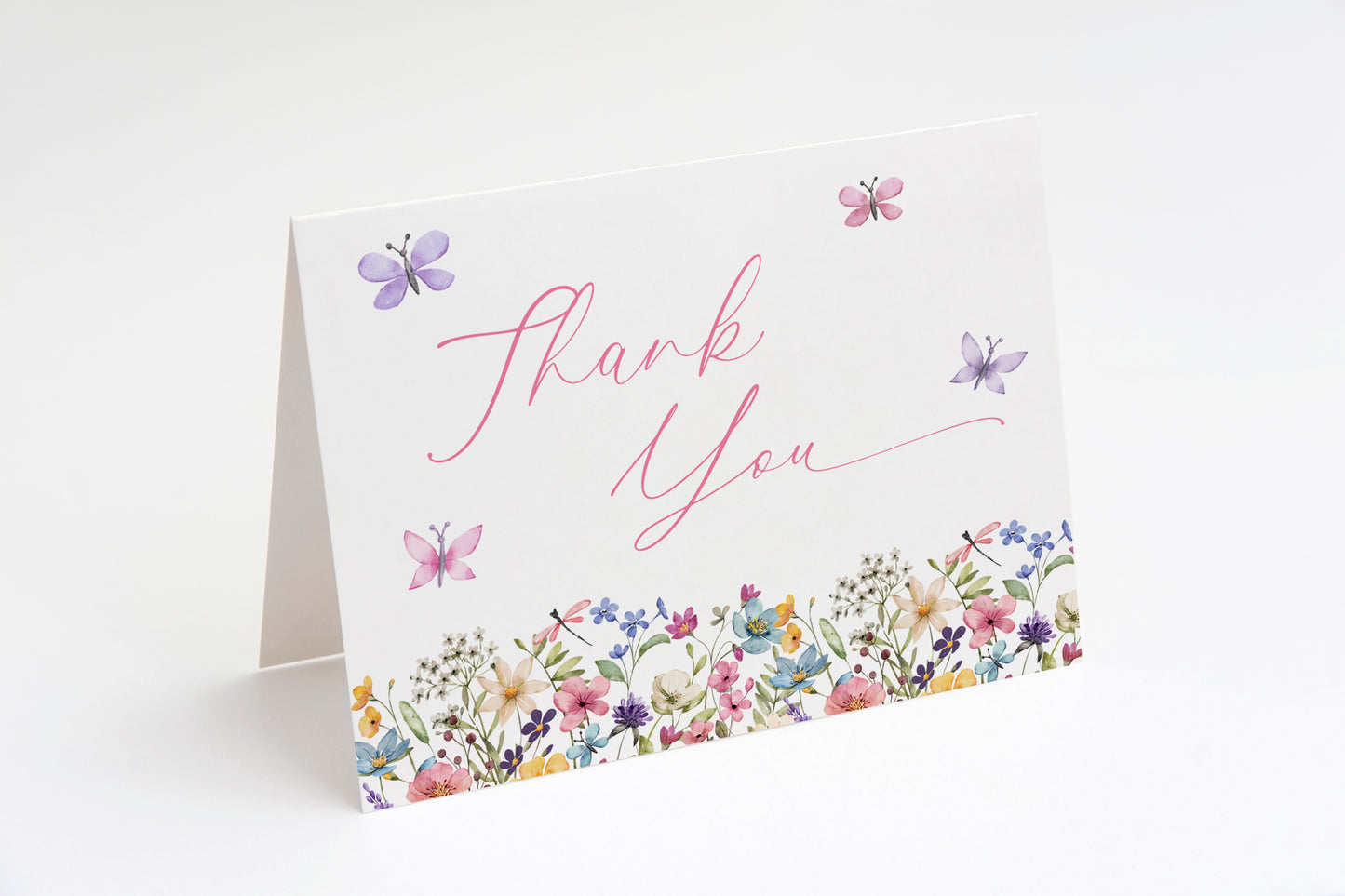 Butterfly Kisses Thank You Card