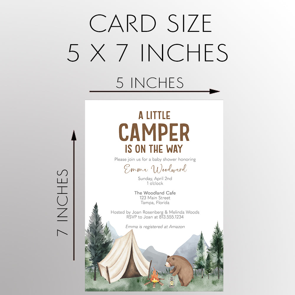 Little Camper Baby Shower Invitation
