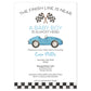 Race Car Baby Shower Invitation