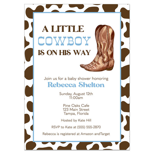 Cowboy Baby Shower Invitation