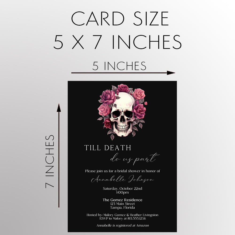 Till Death Do Us Part Bridal Shower Invitation