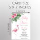 Flamingo Baby Shower Invitation