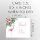 Flamingo Thank You Card