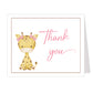 Watercolor Giraffe Thank You Card
