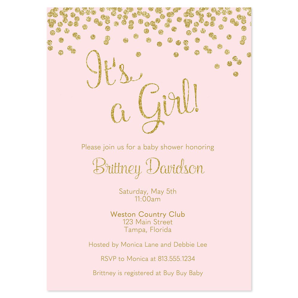 Confetti Baby Shower Invitation