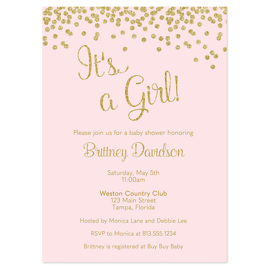 Confetti Baby Shower Invitation