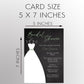 Chalkboard Gown Bridal Shower Invitation