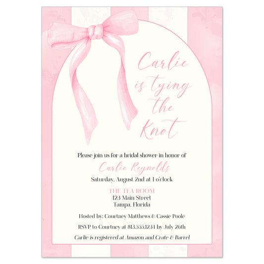 She's Tying the Knot Bridal Shower Invitation