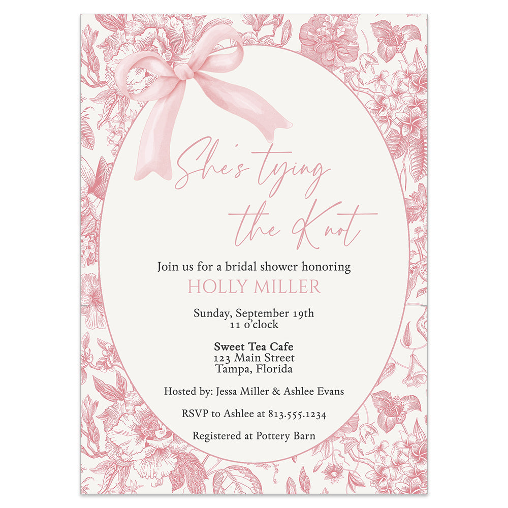 Pretty in Pink Bridal Shower Invitation