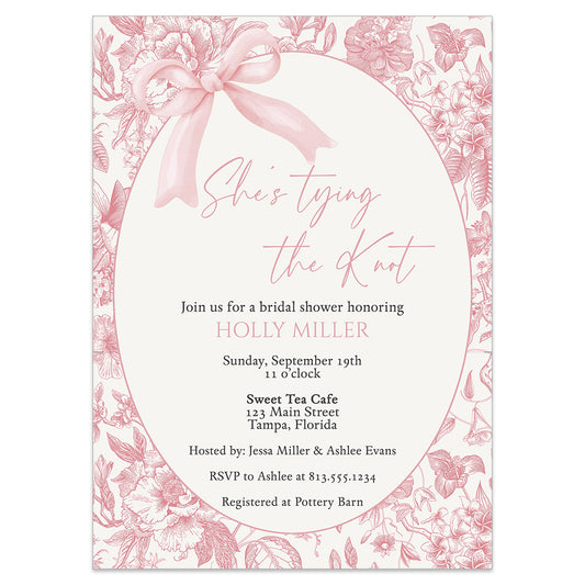 Pretty in Pink Bridal Shower Invitation
