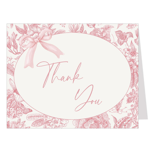 Pretty in Pink Thank You Card