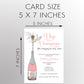 Pop the Champagne, Bridal Shower Invitation