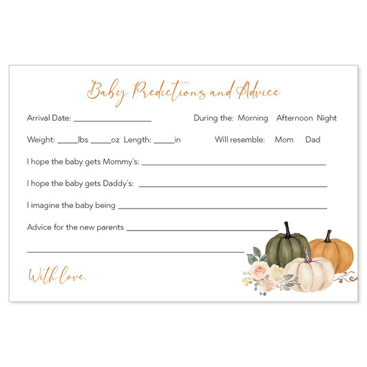 Pumpkin Baby Shower Predictions and Advice