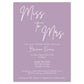 Miss to Mrs. Bridal Shower Invitation