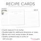 Winter Greenery Recipe Card