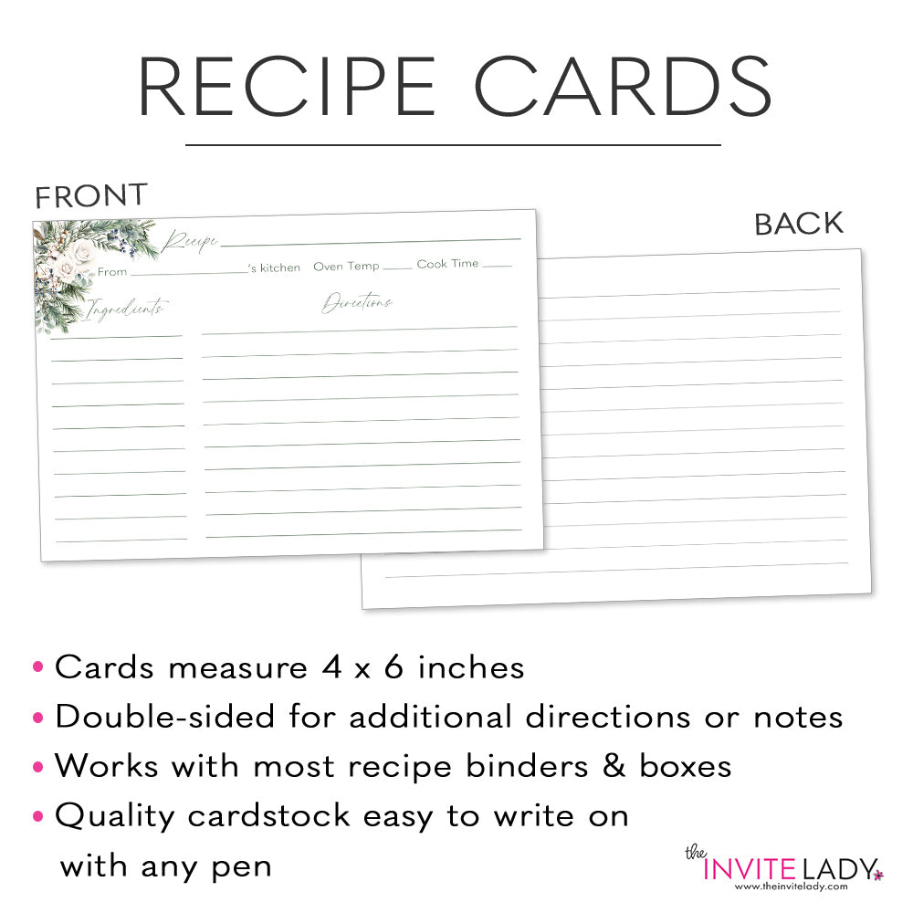 Winter Greenery Recipe Card