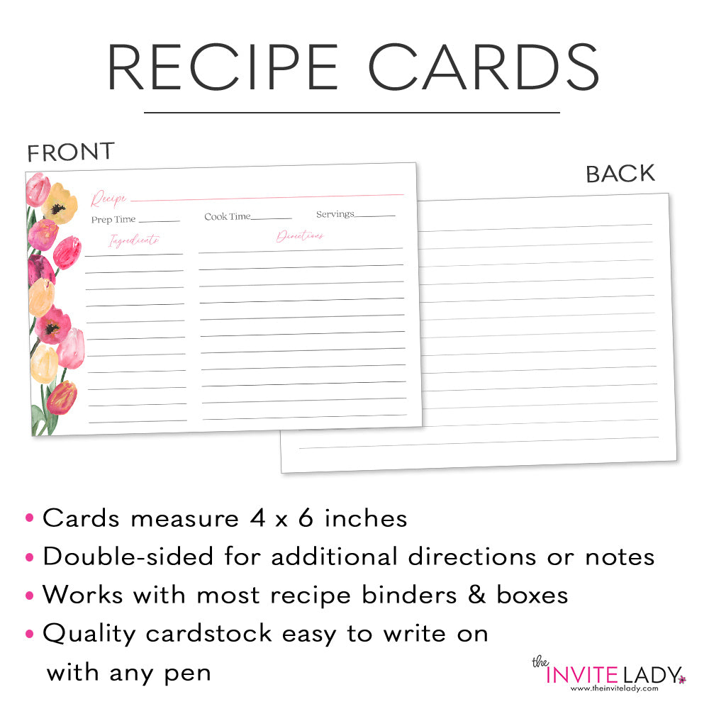 Tulip Recipe Card