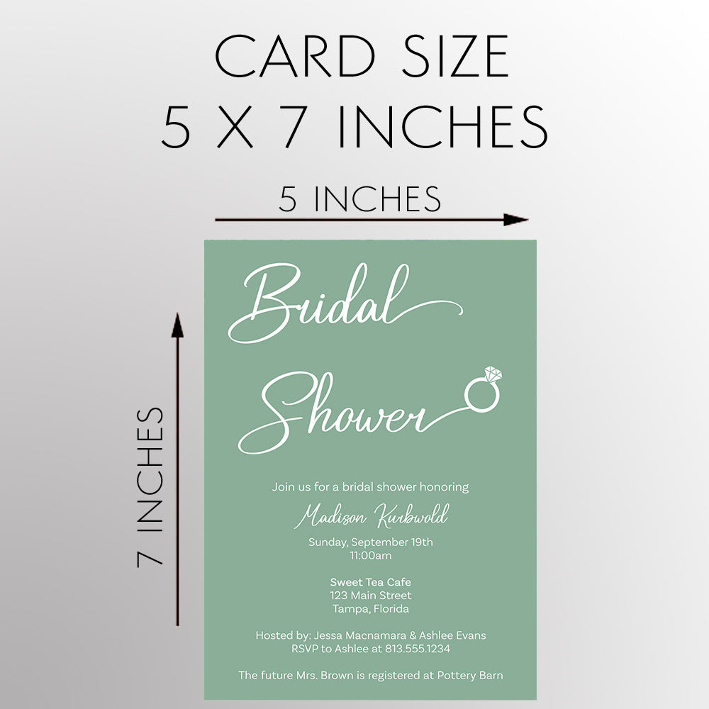 Engagement Ring Bridal Shower Invitation