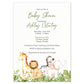 Watercolor Safari Animals Invitation